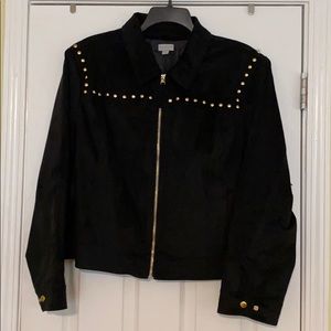 Belle Sky Faux Suede Jacket Size 3X